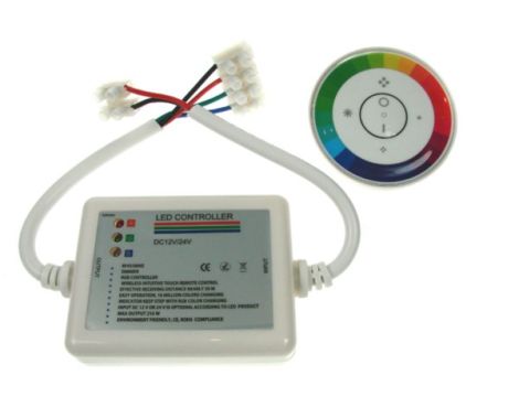 Kontroler LED RF dotykowy 18A 6 key biały okrągły