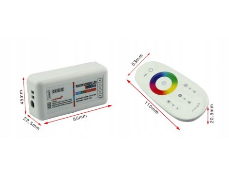 Kontroler LED RF RGB 2,4Ghz 3*6A 12-24V - 3