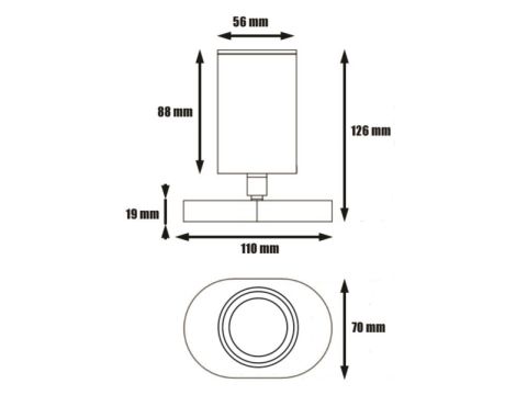 Lampa spotlight Kinia 1xGU10 biała - 3