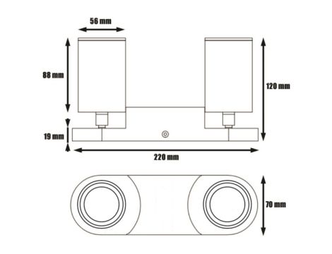 Lampa spotlight Kinia 2xGU10 biała - 3