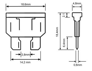 Oprawa bezpiecznika nożowego z przewodem 4,0mm - 2