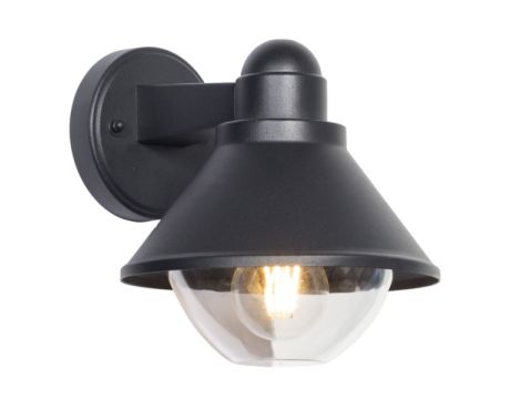 Lampa oprawa elewacyjna kinkiet zewnętrzny Elgin czarna E27