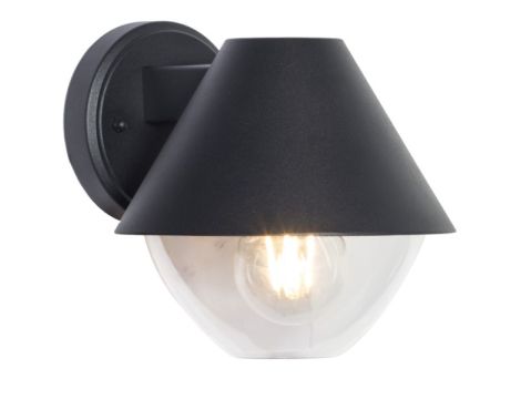 Lampa oprawa elewacyjna kinkiet zewnętrzny Galini czarna E27