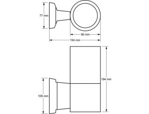 Oprawa elewacyjna Kiltor 1x GU10 czarny - 2