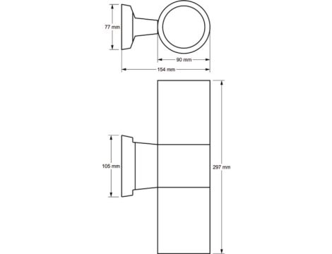 Oprawa elewacyjna Kiltor 2x GU10 czarny - 2