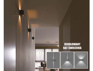 Oprawa elewacyjna LED Kreon 2*3w  kwadrat 4000K RAL6005 (ciemnozielony) - 2