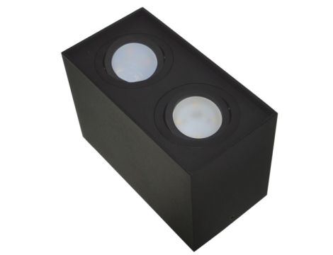 Lampa sufitowa oprawa Siroco Black ruchoma prostokąt podwójna czarna aluminium - 4