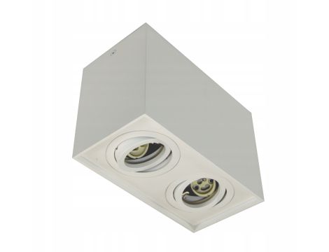 Lampa sufitowa oprawa Siroco White ruchoma podwójna biała aluminium - 5