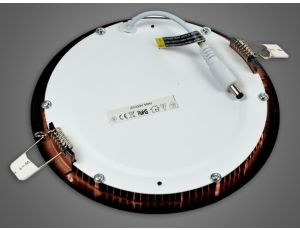 Panel LED okrągły Round 12W 230V mosiądz  WW - 2