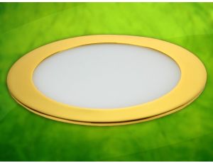 Panel LED okragły Round 12W 230V złoty  DW