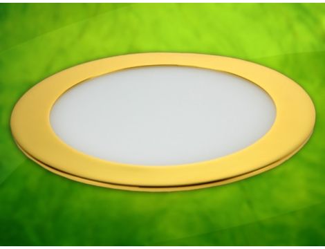 Panel LED okragły Round 12W 230V złoty  DW