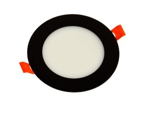 Panel LED podtynkowy okrągły Gerd 6W 4000K średnica 11,9cm czarny