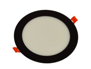 Panel LED podtynkowy okrągły Gerd 12W 4000K średnica 16,7cm czarny