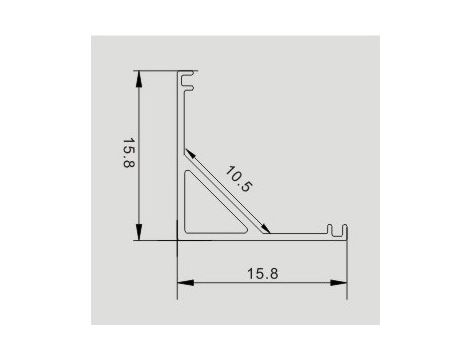 Profil Basic narożny srebrny 1,0m anodowany - 2