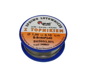 Cyna 1,00/ 100g Sn60Pb40 z topnikiem Cynel