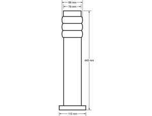 Słupek ogrodowy Lula 1x E27  450mm stal nierdzewna - 2