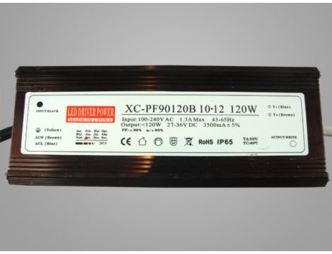 Zasilacz LED stałoprądowy CC metal PF 3500mA 120W 27-36V IP65