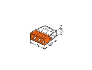 Złączka WAGO 2273-203 drut 3x2,5mm2 do puszek instalacyjnych - 2