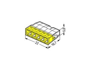 Złączka WAGO 2273-205 drut 5x2,5mm2 do puszek instalacyjnych - 2