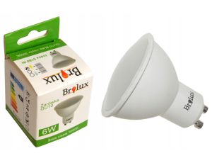 Żarówka LED Brolux GU10 6W 3000K biała ciepła