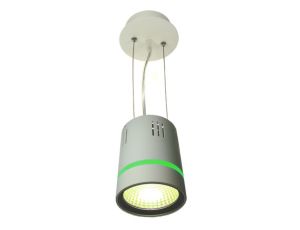 Lampa sufitowa wisząca downlight LED COB LONER 12W barwa światła biała ciepła+zielona obwódka