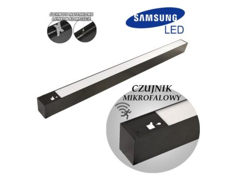 Oprawa led Cabail 40W 4000K  1,2m czarna czujnik ruchu