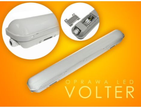 Oprawa hermetyczna LED Volter 40W 120cm 4000K IP65 szara