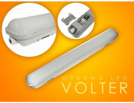 Oprawa hermetyczna LED Volter 40W 120cm 4000K IP65 szara emergency