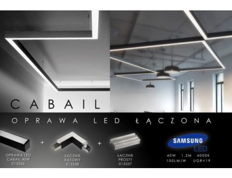 Oprawa led Cabail 40W 4000K 1,2m czarna Samsung z możliwością łączenia - 5