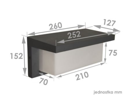 Kinkiet ogrodowy oprawa elewacyjna Neely na żarówki E27 IP54 antracyt - 3