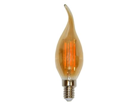 Żarówka LED Płomyk Filament B CA35 E14 4W  2200K gold