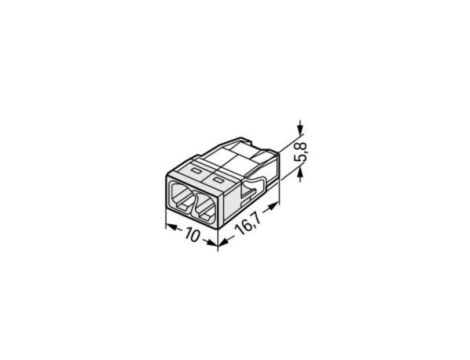 Złączka WAGO 2273-202 drut 2x2,5mm2 do puszek instalacyjnych - 2