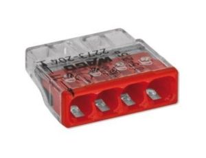 Złączka WAGO 2273-204 drut 4x2,5mm2  do puszek instalacyjnych