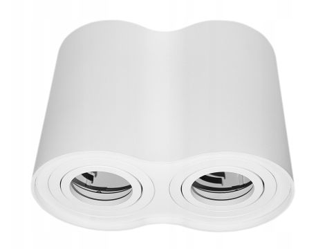 Lampa sufitowa oprawa Siroco White tuba ruchoma podwójna biała aluminium - 3