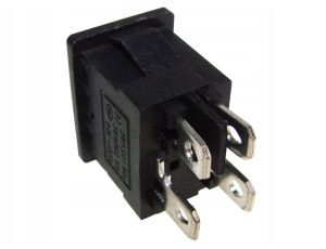 Przełącznik kołyskowy czarny 250V/10A 4pin - 2