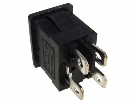 Przełącznik kołyskowy czarny 250V/10A 4pin - 2