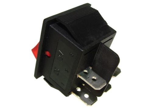 Przełącznik kołyskowy czerwony 12V/20A 4pin - 2