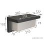 Oprawa elewacyjna LED Neely 12W IP54 4000K czarna - 3